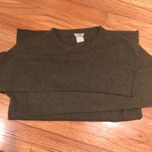 J Crew 100% Cashmere Olive Green Sweater Women’s L